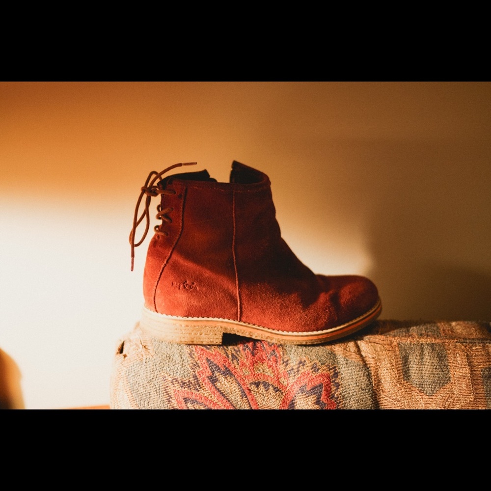 Rust colored ankle boots
